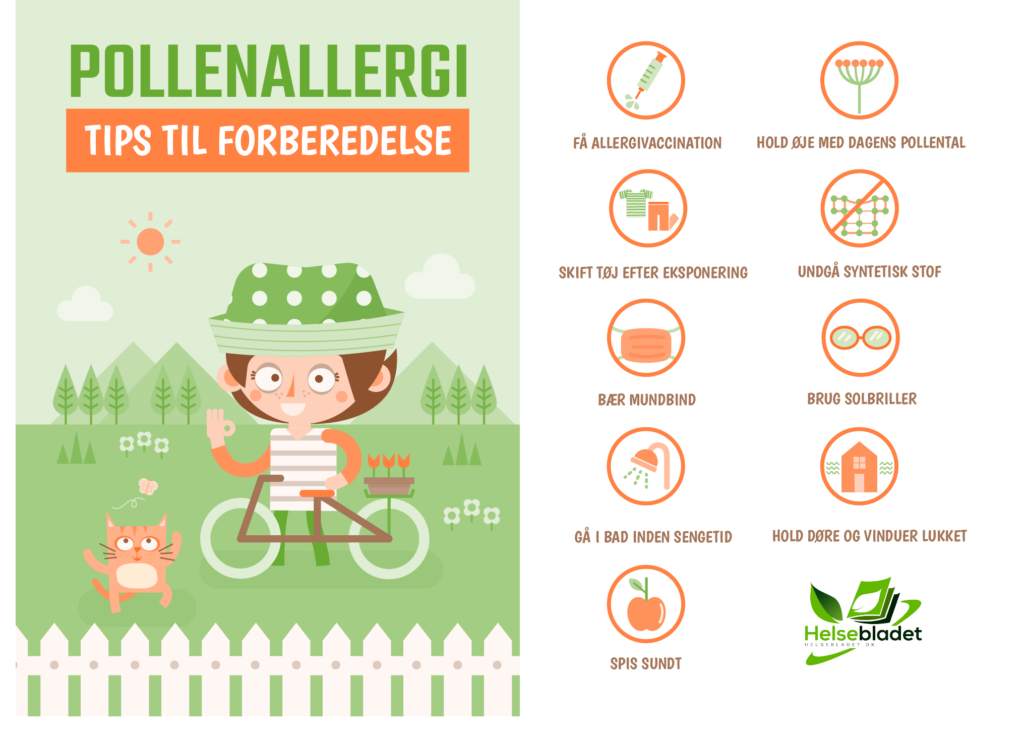 Pollenallergi - tips til forberedelse infograpfik © HelseBladet.se